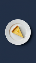 Porcelain Dessert Plate With Lemon Tart